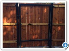 Fence gate with steel frame x