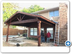 Large patio cover under construction