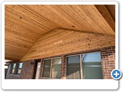Beautiful wood roof on this patio cover